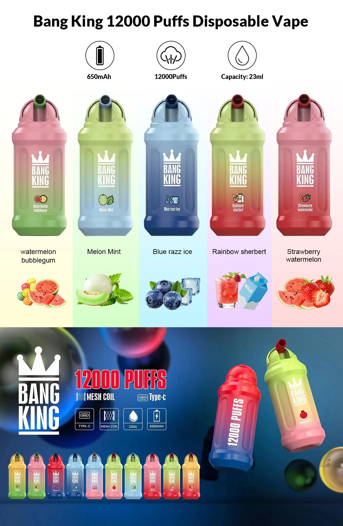 Bang King 12000 – förpackning och presentation av engångsvape