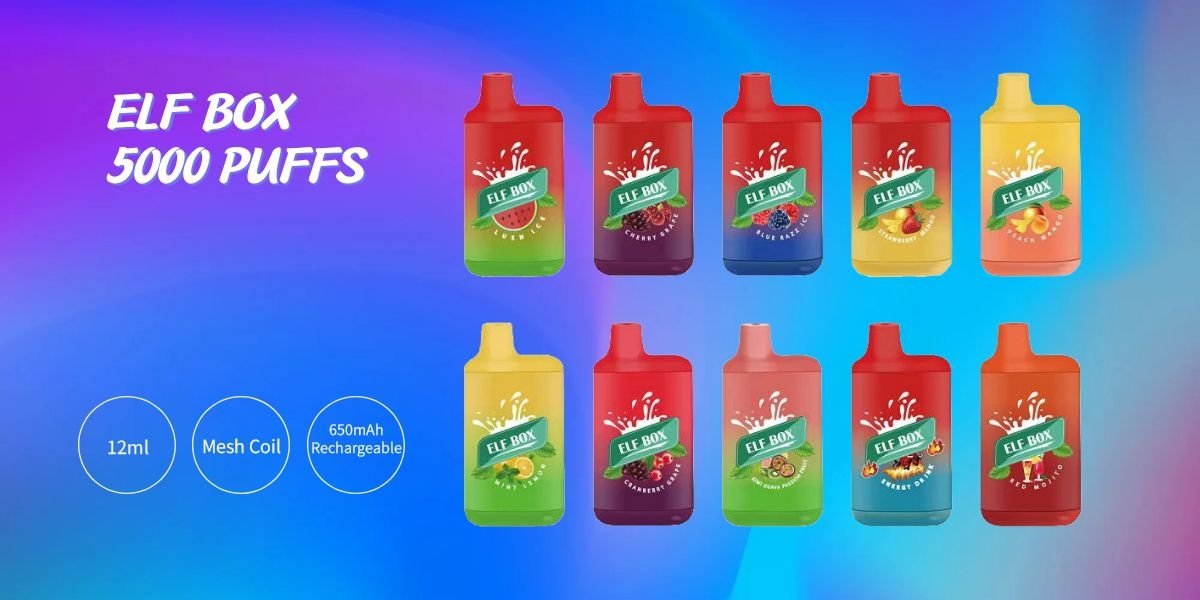 ELF BOX 5000 Engångs Vape Hårdvara och Förpackningsdisplay