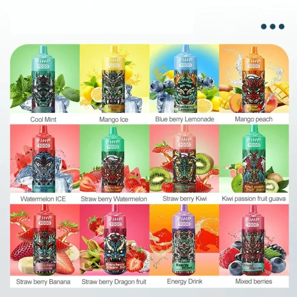 FIHP 9000 Puffs 31 - FIHP 9000 Puffs 2% 5% Low Strength Rechargeable Bulk Buy Disposable Vapes Pen Wholesale