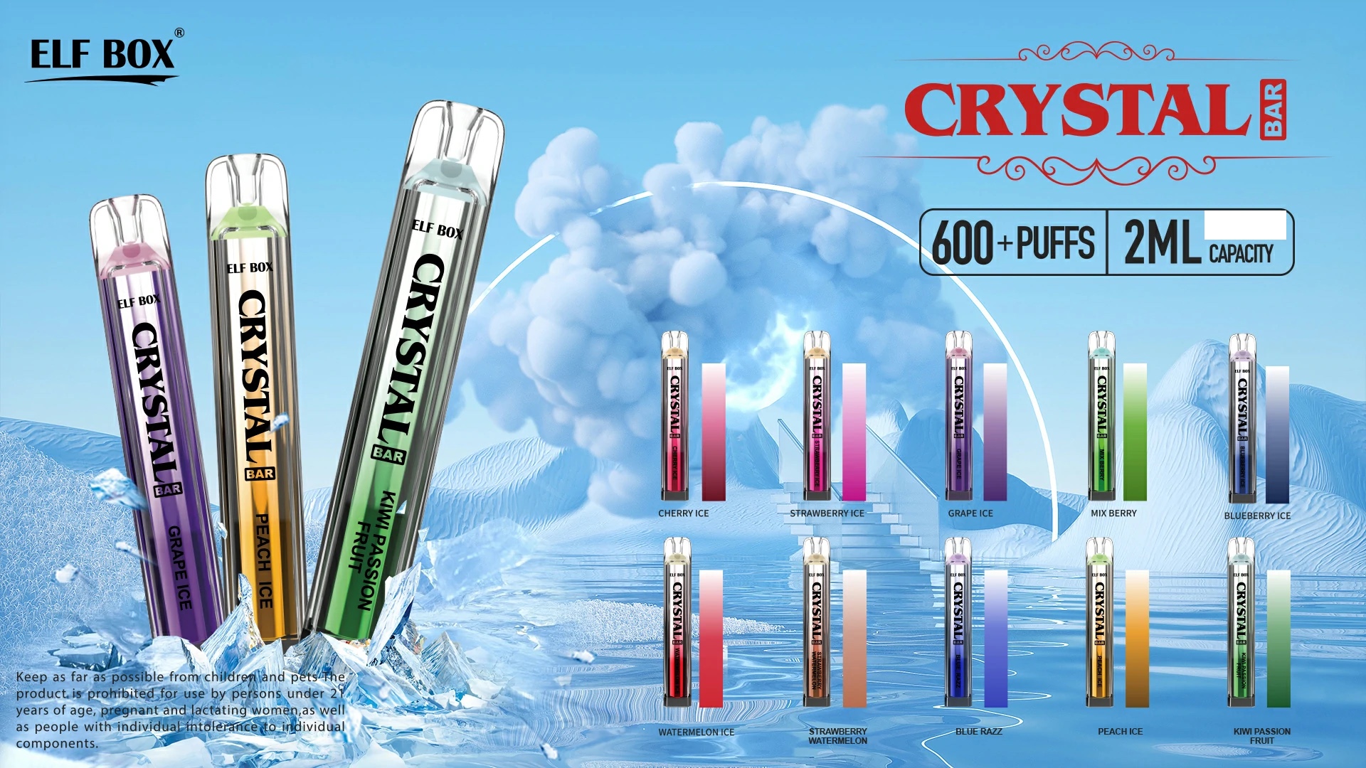 Elf Box Crystal Bar 600 puffs wegwerp vape