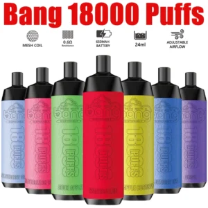 Bang Crown Bar 18000 Puffs 0% 2% 3% 5% Low Strength Bulk Buy Rechargeable Disposable Vapes Pen Wholesale