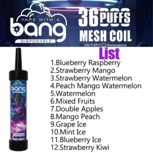 BANG 36000 Puffs Bulk Buy Rechargeable Disposable Vapes Wholesale