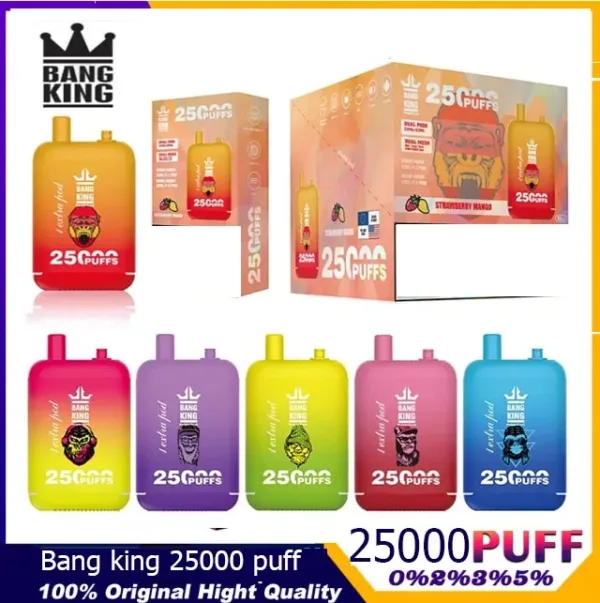 Bang King 25000 Puffs 3 - Bang King 25000 Puffs Doppio Pod 0% 2% 3% 5% Acquisto in Massa a Bassa Resistenza Ricaricabili Vape Pen Monouso all'Ingrosso