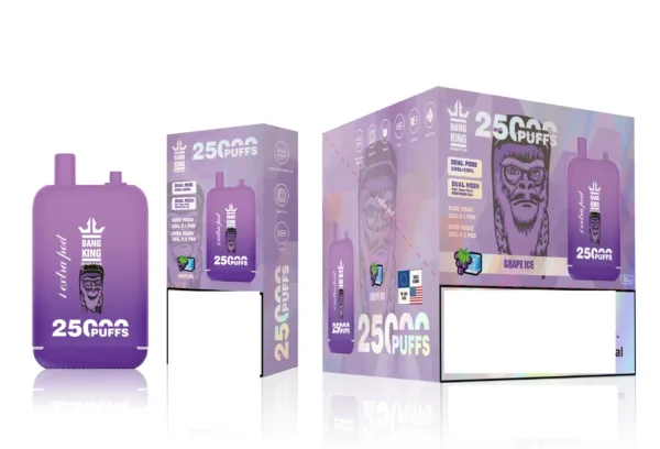 Bang King 25000 Puffs 6 skaleret - Bang King 25000 Puffs Dual Pods 0% 2% 3% 5% Lav styrke Bulk Køb Genopladelig Engangs Vape Pen Engros