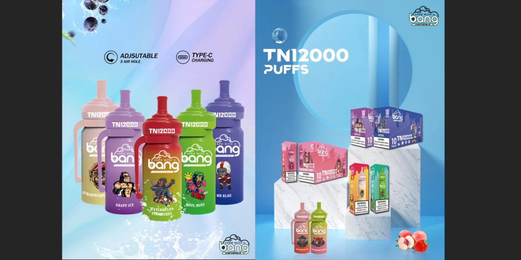 Bang Tn 12000 затяжек 0% 2% 3% 5% Низкая крепость оптовая покупка перезаряжаемые одноразовые вейп-ручки оптом