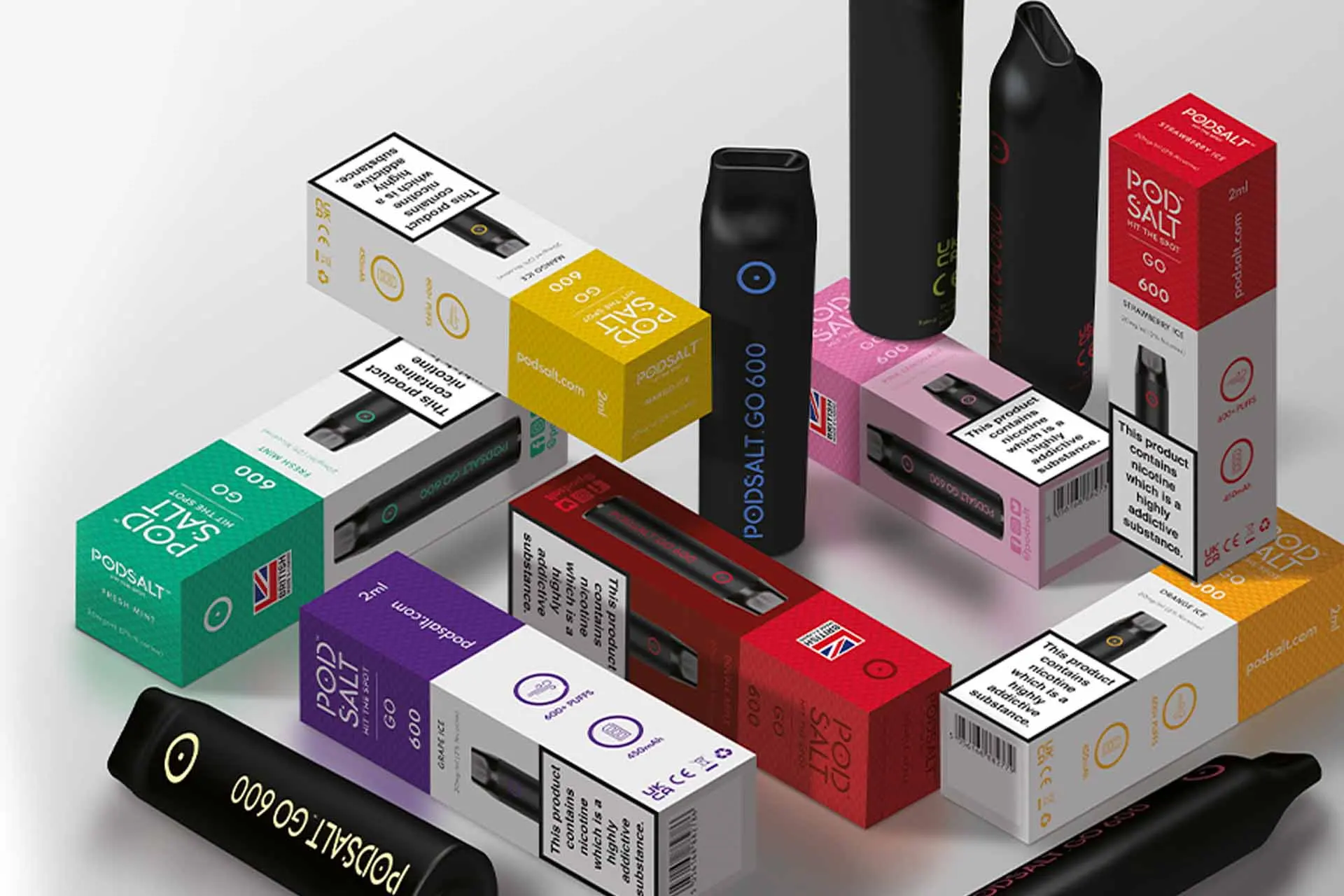 Illustrative e-cigarette products used in a guide to vaping laws in Germany
