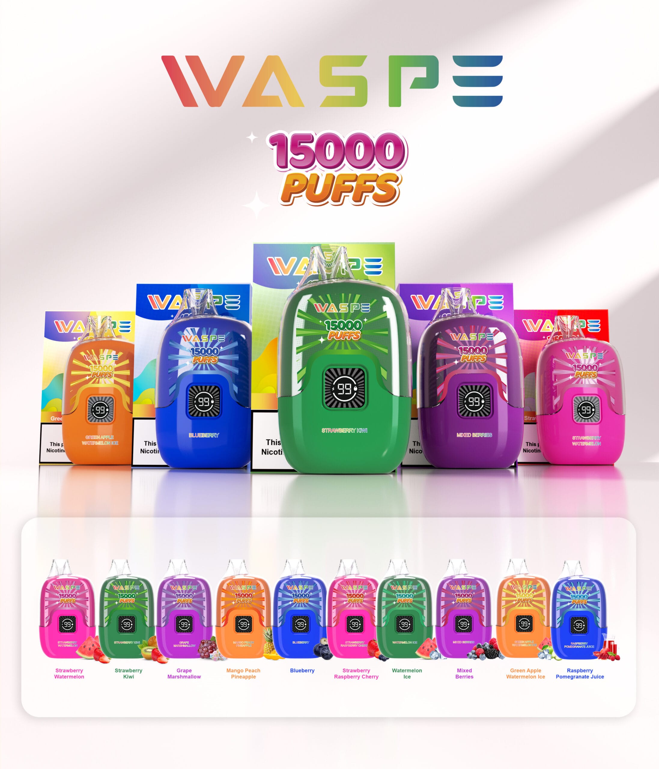 Vape a Granel Pirce Waspe 15000 Puffs Buen sabor - ramvape compra vape en descuento al por mayor