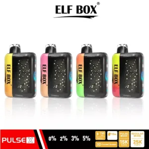 ELF BOX Pulse X 25000 Puffs Dual Mesh Bulk Buy 3D Curved LED Screen Rechargeable Disposable Vapes Wholesale