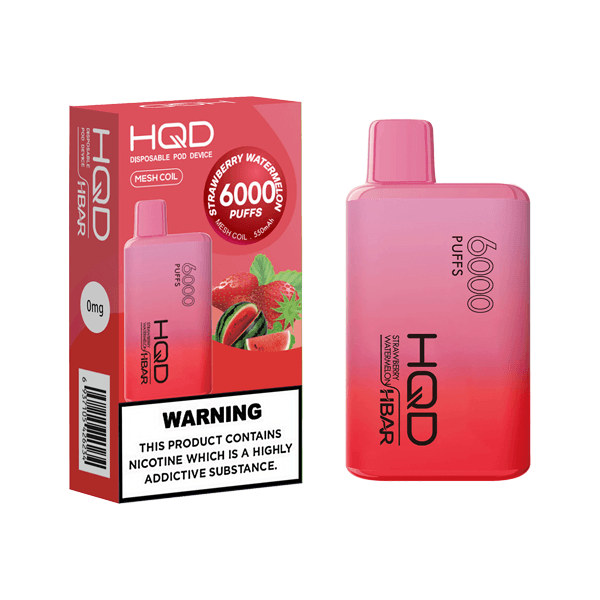 0mg HQD HBAR Disposable Vape Device 6000 Puffs – ZERO VAPE STORE