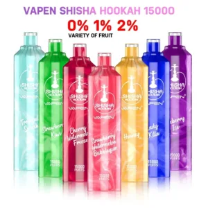 VAPEN Shisha Hookah 15000 Puffs 0% 2% Low Strength Bulk Buy Rechargeable Disposable Vapes Pen Wholesale