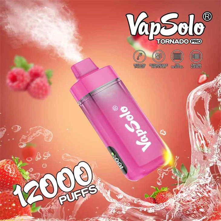Vapsolo Tornado Pro 12000 Puffs 2% 5% Baixo Nicotina em Massa Compre Caneta  Vapes Descartável Recarregável Atacado - GleeVape