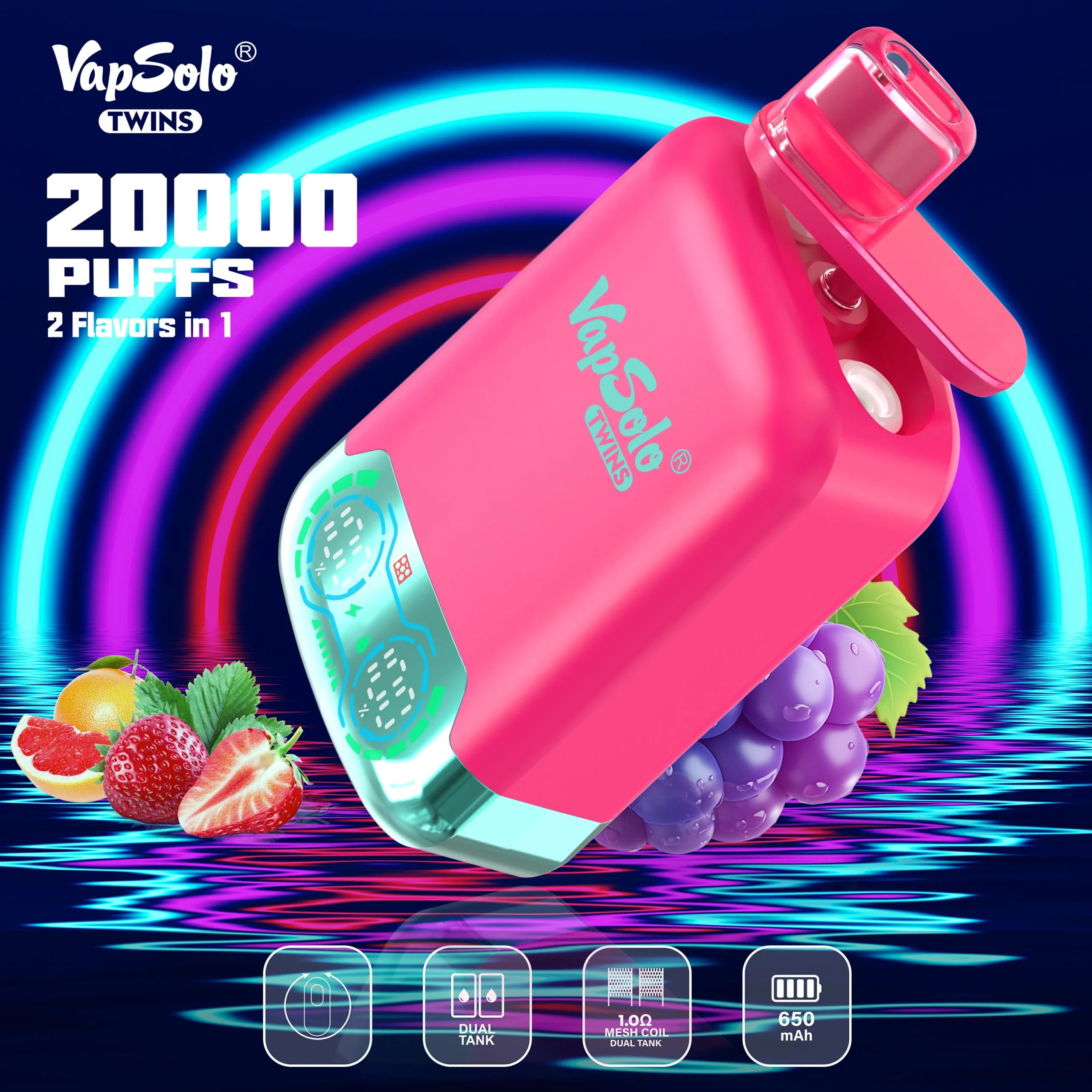 VapSolo Twins 20000 Puffs 2% 5% Bajo en nicotina a granel Compre bolígrafos  vapeadores desechables recargables al por mayor - GleeVape