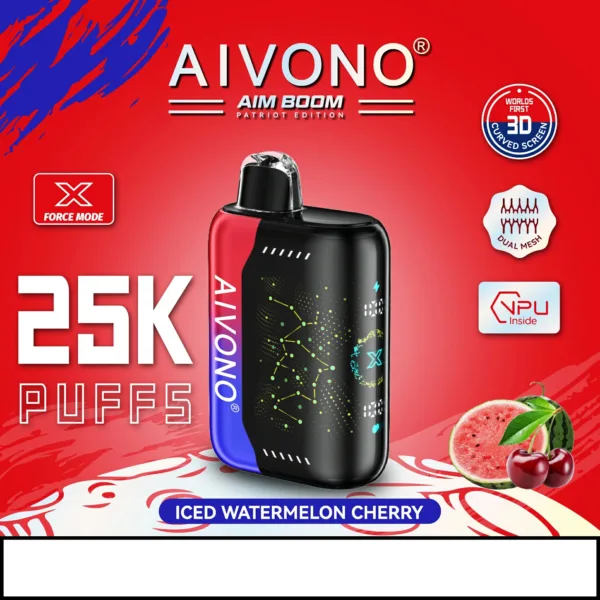 AIVONO AIM BOOM 25000 Puffs Dual Mesh Digital Screen 0% 2% 3% 5% Low  Strength Bulk Buy Rechargeable Disposable Vapes Pen Wholesale