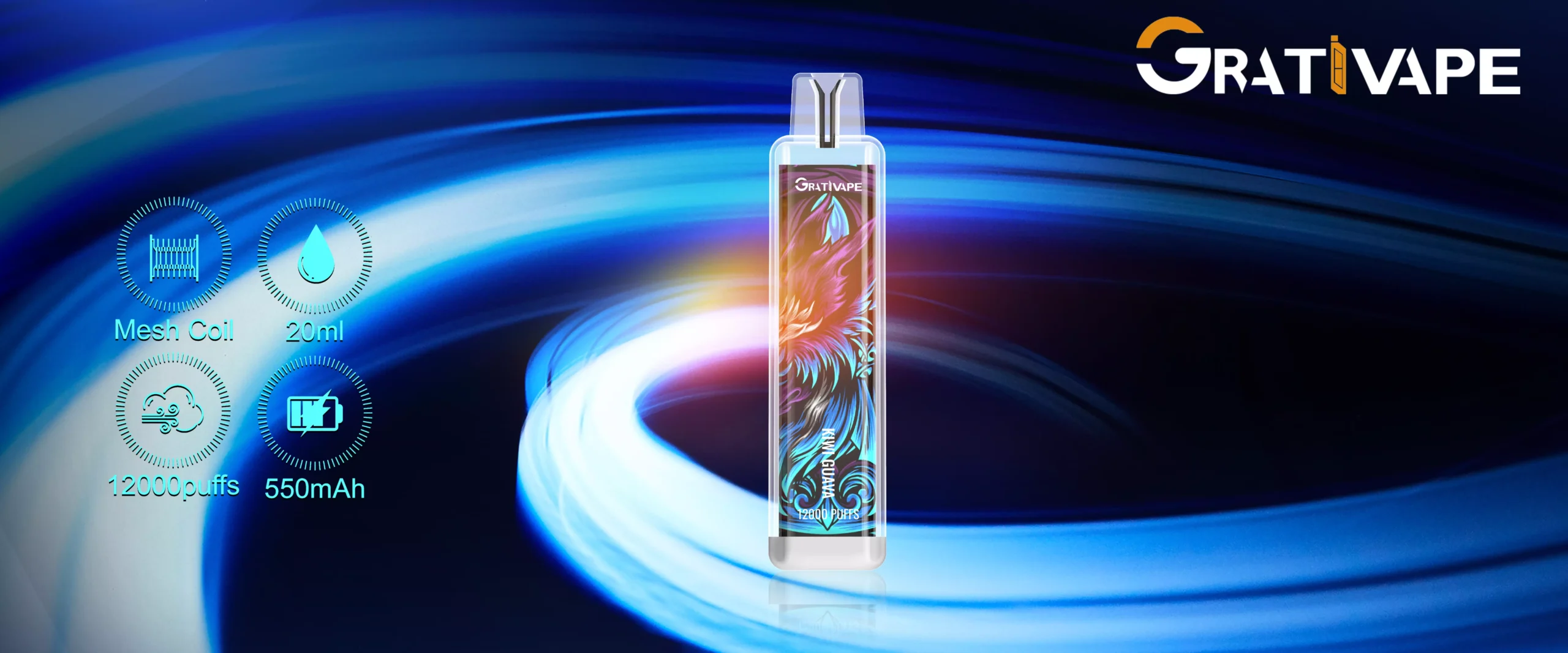 Grativape iStorm 12000 Puffs 0% 2% 3% 5% Lage Sterkte Bulk Aankoop Oplaadbare Wegwerp Vapes Pen Groothandel