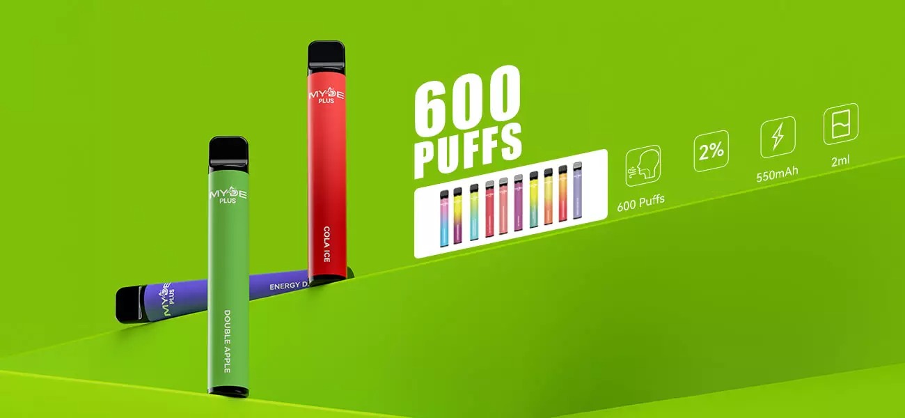 MYDE Plus 600 Puffs 2% Düşük Miktarda Alım Tek Kullanımlık Vape Kalem Toptan Satış