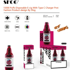 SFOG SOUL BAR 15000 Puffs RGB Bulk Buy Rechargeable Disposable Vapes Wholesale