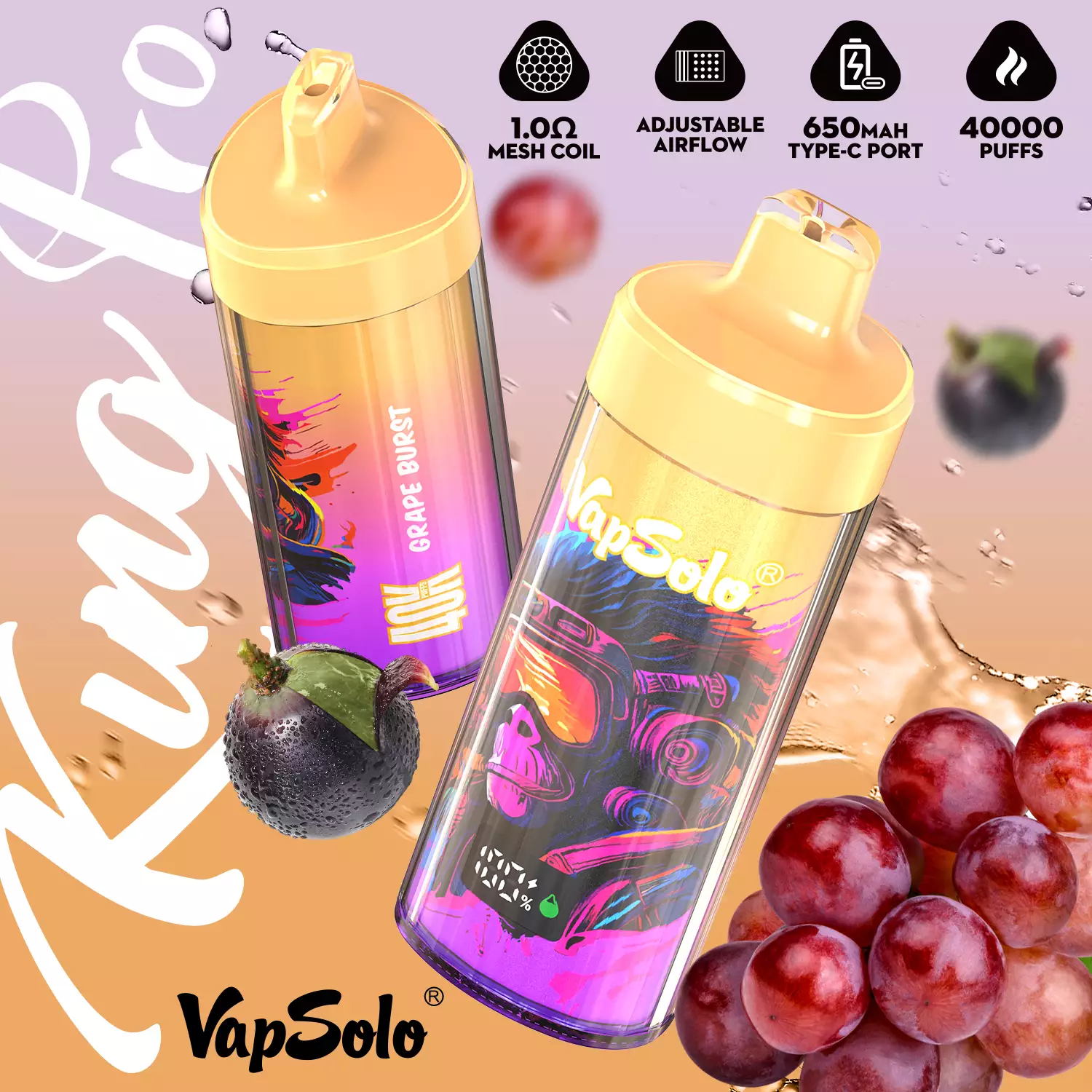 VapSolo King Pro 40000 reference image showing a different King generation with a display