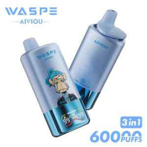 WASPE AIVIOU 60000 Puffs 3 Tastes in 1 LED Screen Bulk Buy Rechargeable Disposable Vapes Wholesale
