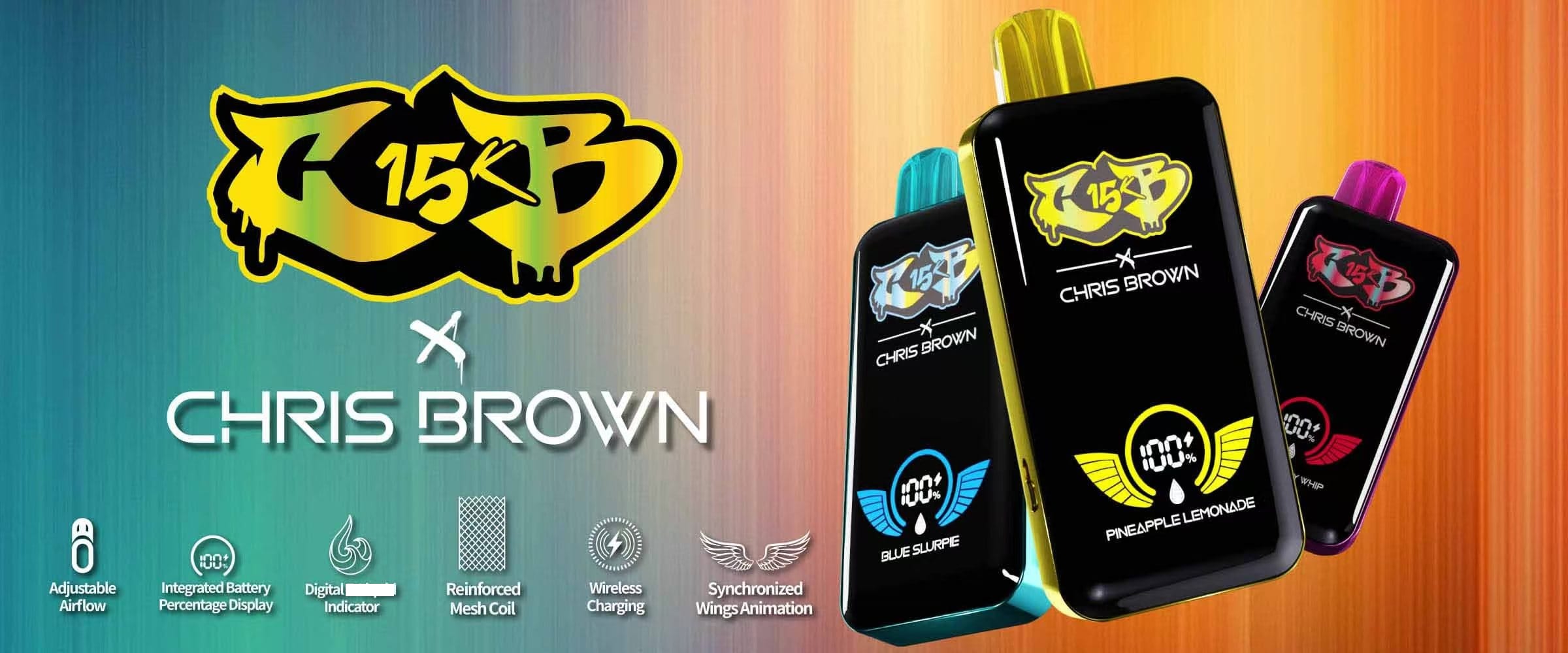 Vasy Chris Brown 15K Puffs Schwache Stärke Großhandel Kauf Original Aufladbare Einweg Vapes Großhandel