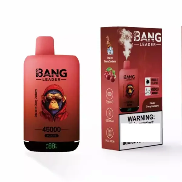 BANG LEADER 45K Puffs Double Tastes Scree Bulk Buy Rechargeable Disposable  Vapes Wholesale
