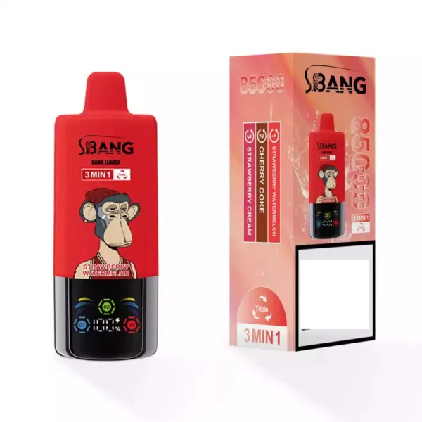 BANG LEADER 85K Puffs Three Tastes Screen Bulk Buy Rechargeable Disposable Vapes  Wholesale