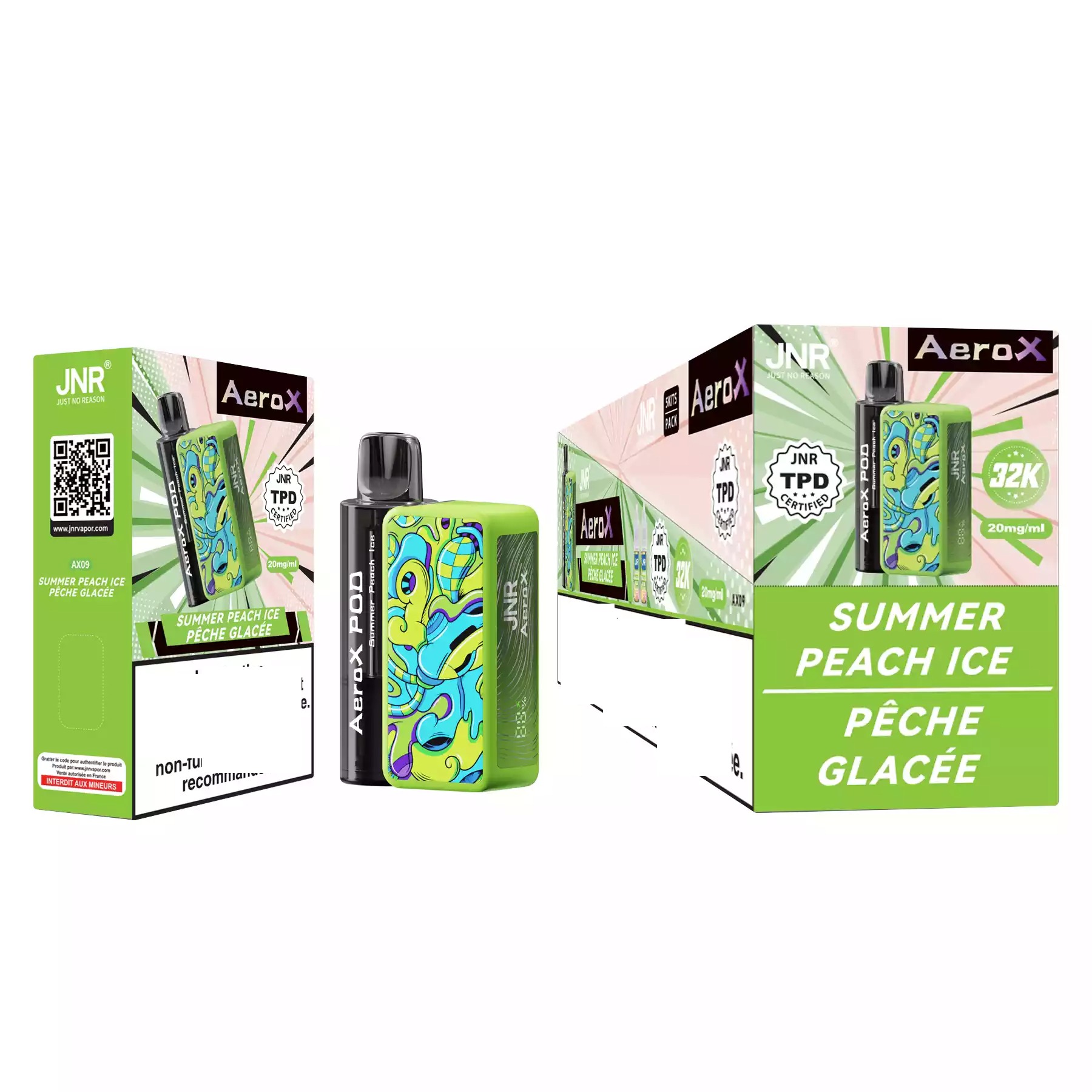 JNR AEROX 32K Puffs Pod Kit Großkauf Aufladbare Vapes Großhandel