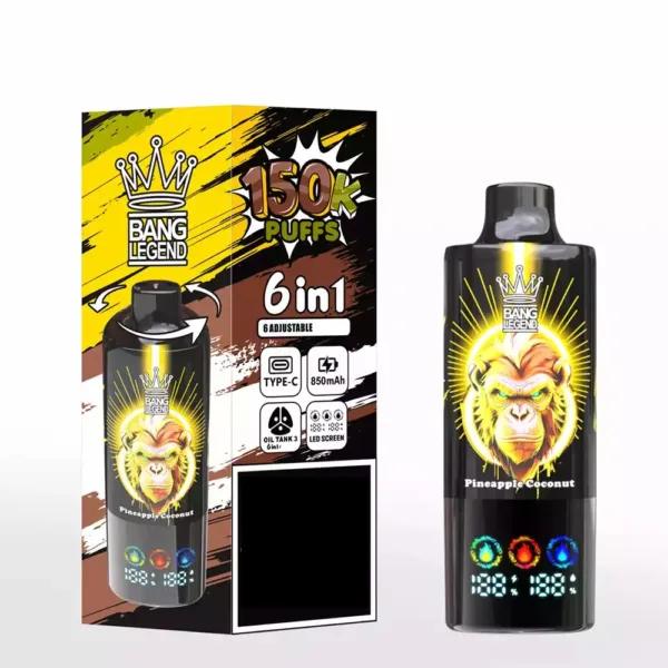 ニコパフBANG LEGEND 6 in 1 BANG LEGEND 5 in 1 Vape Bang Legend 150.000 puffs, 6 in 1 Shisha Mult fum( model 2026