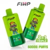 FIHP 60K Triple Tastes 3-en-1 Pantalla LED inteligente Compra al por mayor Vapes desechables recargables originales de 60000 bocanegra para venta al por mayor