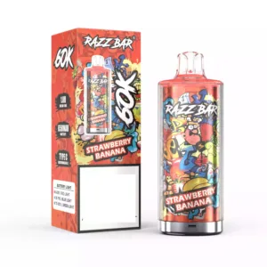 European Warehouse RAZZ BAR 60K Puffs Crystal 60000 Disposable Vapes Wholesale Bulk Buy Mesh Coil Rechargeable
