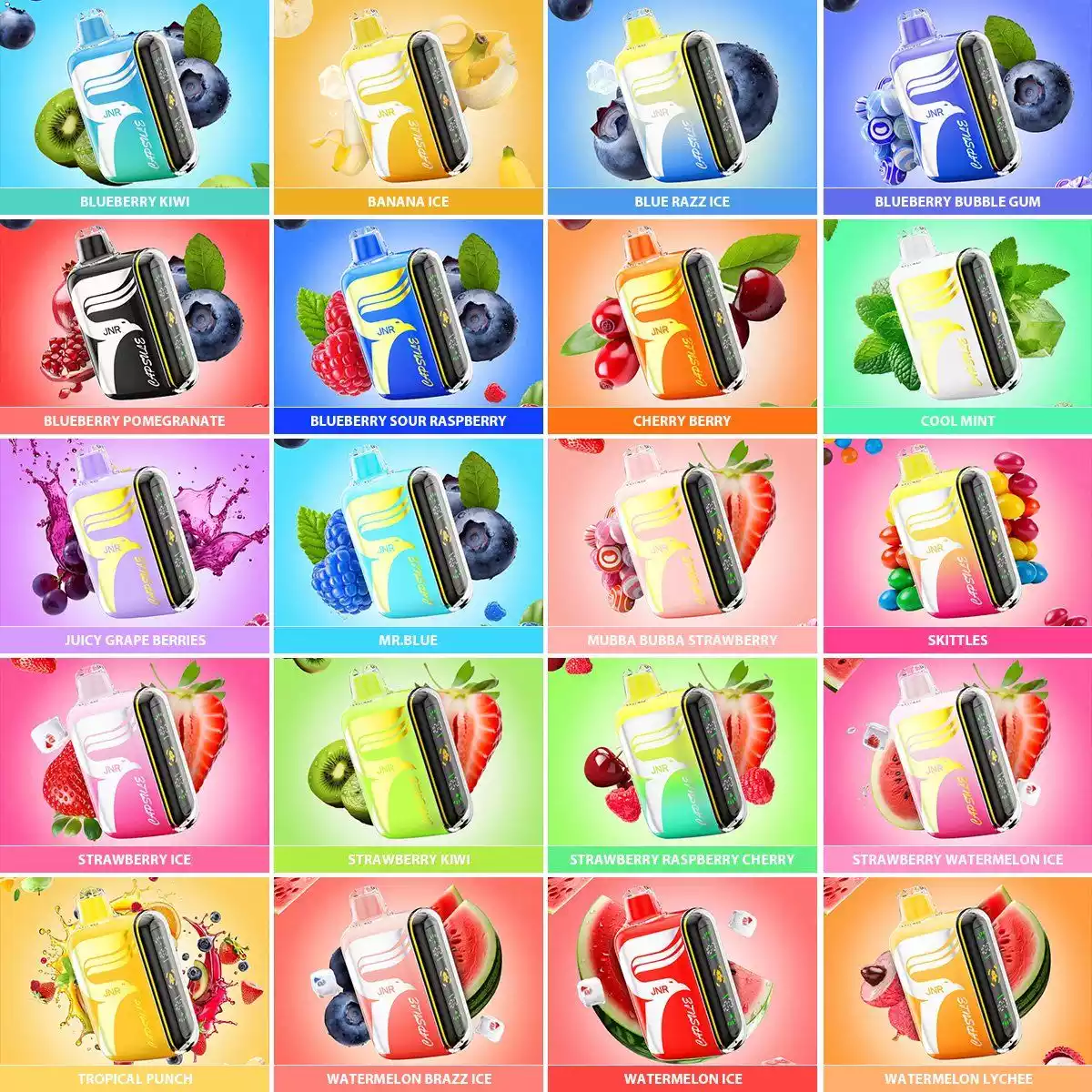 JNR CAPSULE 15k 15000 Puffs Γρήγορη Αποστολή Disposable Vape Αγορά Ευρωπαϊκή Αποθήκη Χωρίς Ελάχιστη Ποσότητα Παραγγελίας