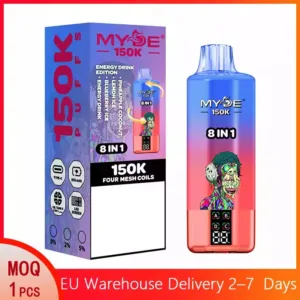 MYDE 8 IN 1 150K Puffs Capacity 4 Tank Multi Options Combination Mode 150000 Disposable Vapes European Warehouse Wholesale Bulk Buy
