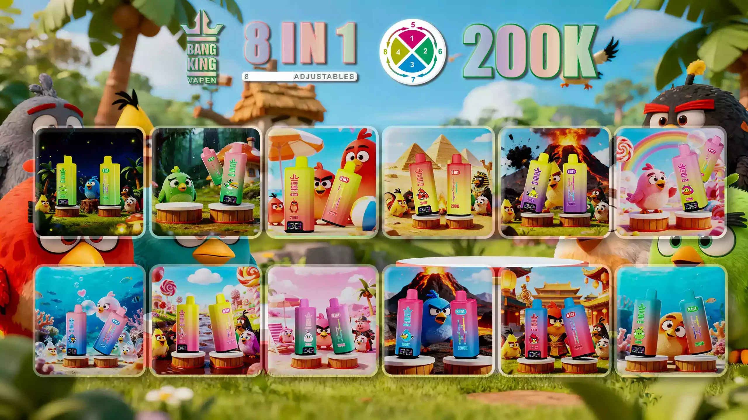 BANG KING 200K DSK073 200000 Puffs Disposable Vapes Wholesale Bulk Buy 4 Capacity Quad Core Mesh