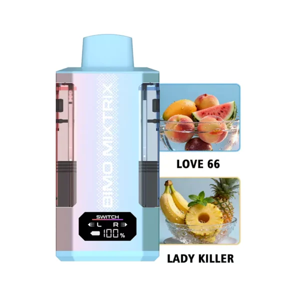 BIMO MIXTRIX 80000 Puffs 80K Nachfüllbare Vapes Europäischer Großhandel  Massen Kauf Doppelter Geschmack Smart Display
