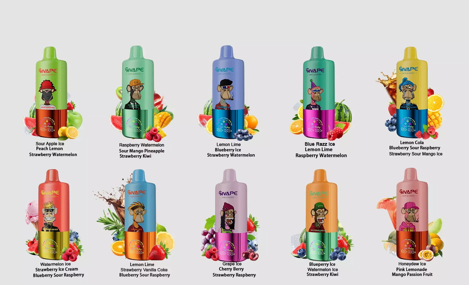 CRYSTAL MARY Pulse Triple 66000 Puffs 66K Disposable Vapes Pen Original Wholesale Bulk Buy Dual Mesh Coil Smart Display