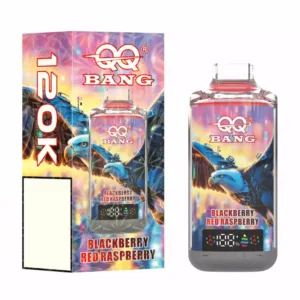 QQ BANG 120 000 puffia DSK079 120K Crystal -kertakäyttöinen höyrystin irtotavarana ostettuna, kaksinkertainen mesh-käämi, älynäyttö