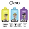 OKSO Digital 12000 Puffs 12K Rechargeable Disposable Vapes Wholesale LED Display Bulk Buy