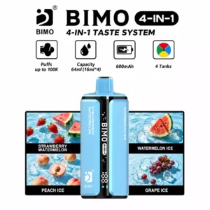 BIMO 4IN1 100000 Puffs 100K Rechargeable Disposable Vapes European Digital Display Wholesale Bulk Buy - Bild 6