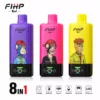 FIHP 8IN1 200000 Puffs 200K Großhandel Aufladbare Einweg-Vapes LED-Bildschirm Einstellbare Geschmacksrichtungen Großkauf