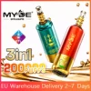 MYDE DTL Shisha Hookah 3 Em 1 Sabor 200000 Puffs 200K Recarregável Vapes Descartáveis Original Compra em Atacado Bulk Smart Display