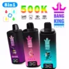 BANG KING 500000 Puffs 8 In 1 Tastes DSK073 500K Rechargeable Disposable Vapes European Smart Display Wholesale Bulk Buy