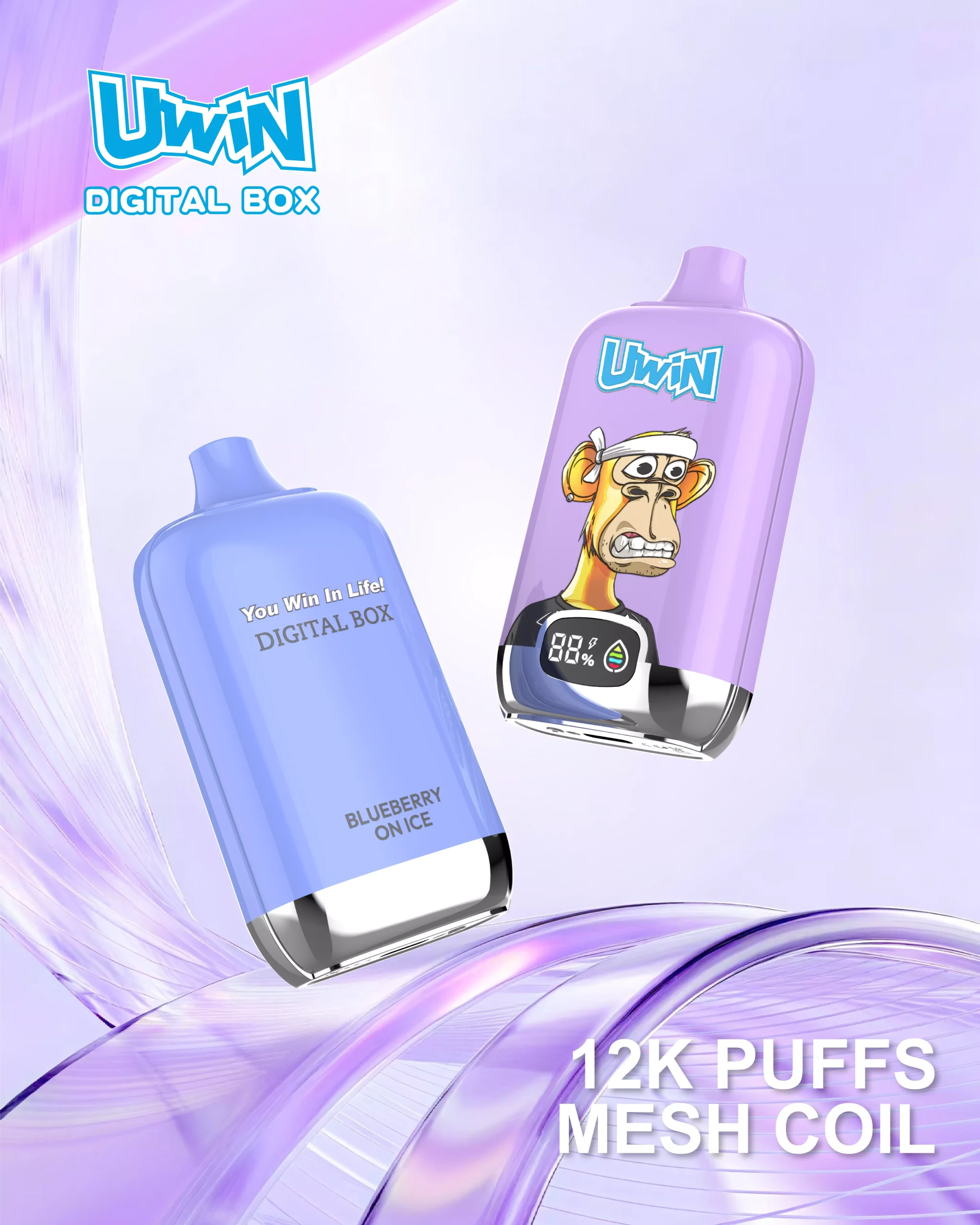 UWIN DIGITAL BOX 12000 Puffs 12K Bulk Buy Original Rechargeable Disposable Vapes Wholesale Mesh Coil Smart Screen