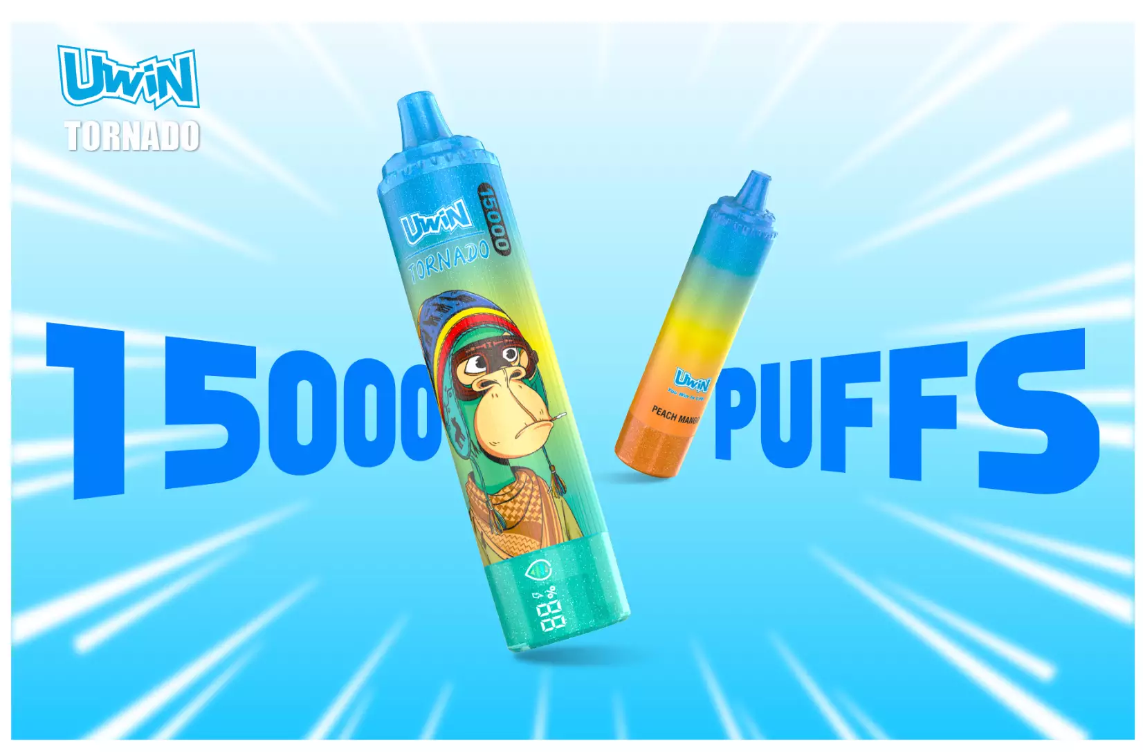 UWIN TORNADO 15000 Puffs 15K Disposable Vapes Rechargeable Digital Display Premium Wholesale Bulk Buy