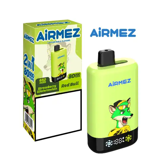AIRMEZ FOX 2 In 1 PRO 80000 Puffs 80K Wholesale Rechargeable Disposable Vapes Digital Screen Bulk Buy - 画像 (10)