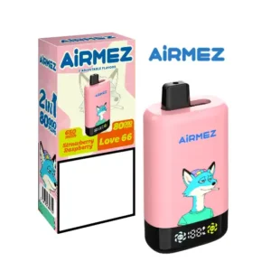 AIRMEZ FOX 2 In 1 PRO 80000 Puffs 80K Wholesale Rechargeable Disposable Vapes Digital Screen Bulk Buy - 画像 (9)