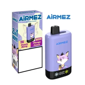 AIRMEZ FOX 2 In 1 PRO 80000 Puffs 80K Wholesale Rechargeable Disposable Vapes Digital Screen Bulk Buy - 画像 (6)