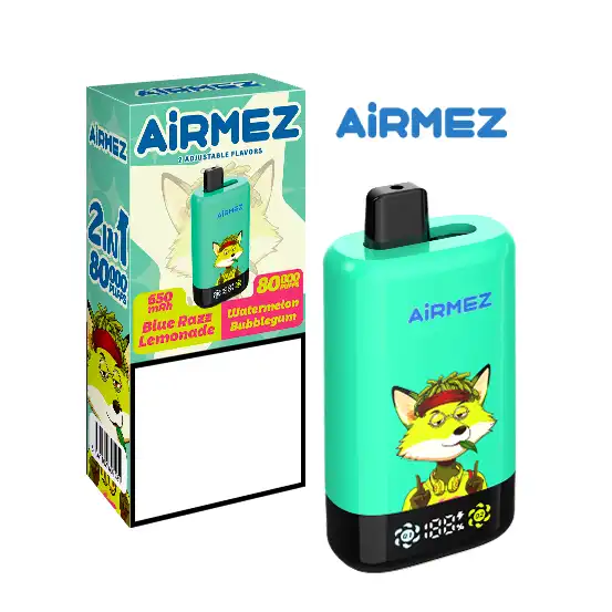 AIRMEZ FOX 2 In 1 PRO 80000 Puffs 80K Wholesale Rechargeable Disposable Vapes Digital Screen Bulk Buy - 画像 (2)