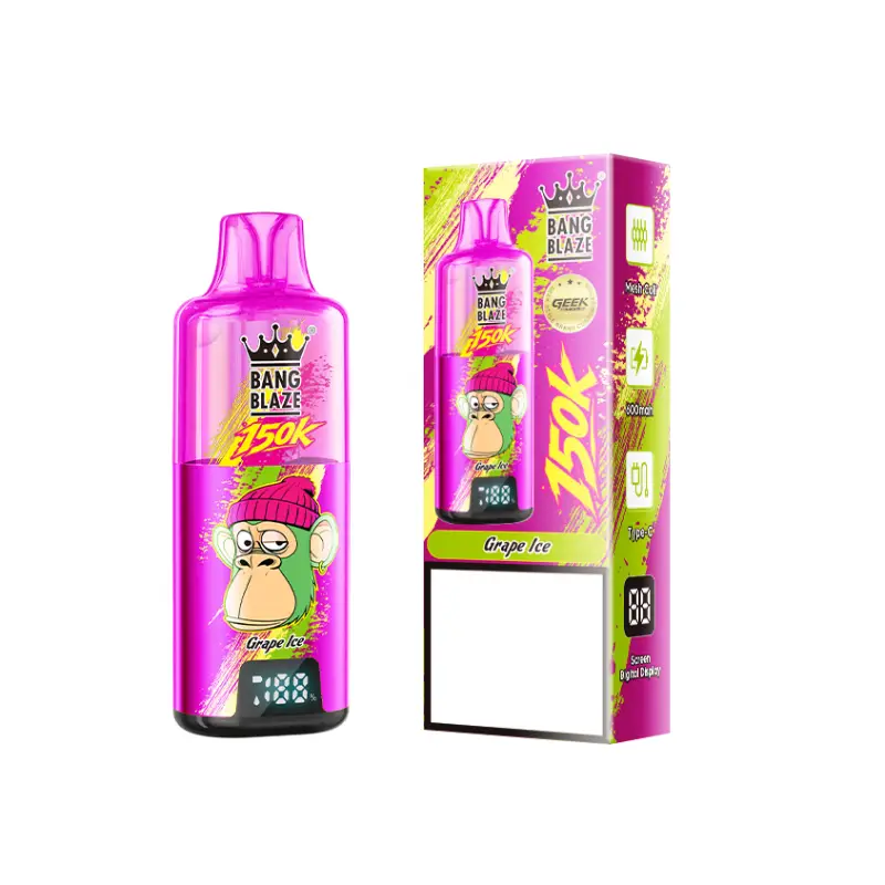 BANG BLAZE 150000 Puffs 150K Rechargeable Disposable Vapes Professional Wholesale Bulk Buy Digital Display - 画像 (5)