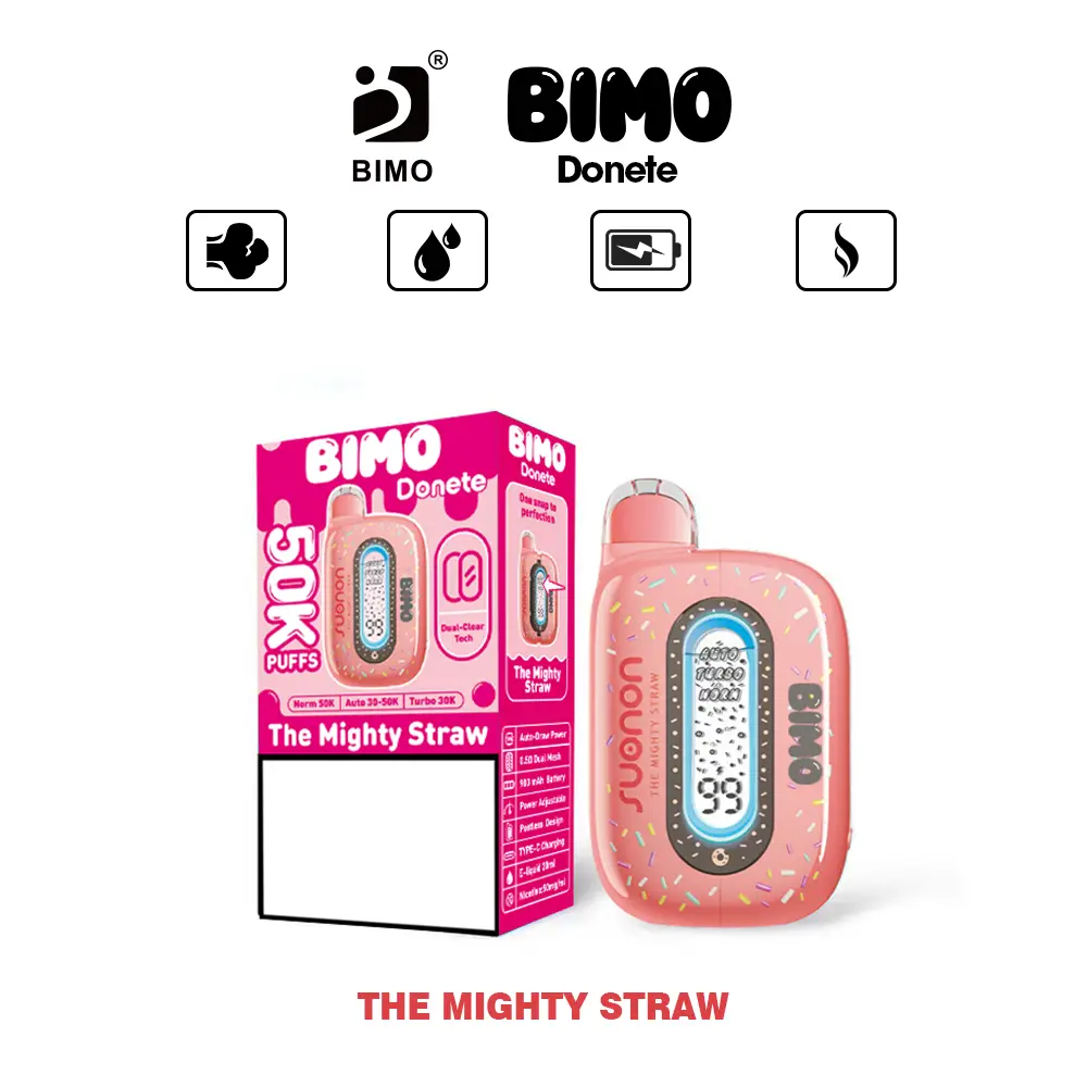 BIMO DONETE 50000 Puffs 50K Disposable Vapes Rechargeable Dual Display Premium Wholesale Bulk Buy - Afbeelding 6