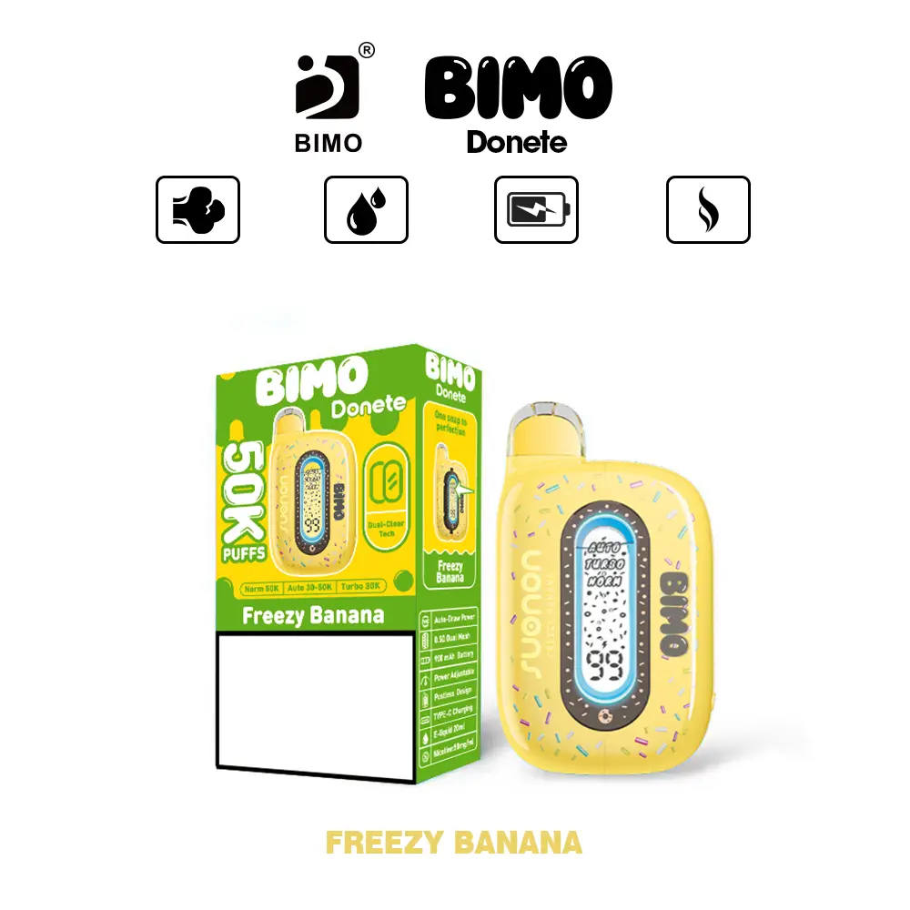BIMO DONETE 50000 Puffs 50K Disposable Vapes Rechargeable Dual Display Premium Wholesale Bulk Buy - Afbeelding 15