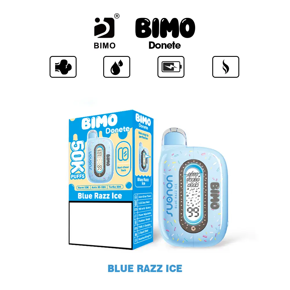 BIMO DONETE 50000 Puffs 50K Disposable Vapes Rechargeable Dual Display Premium Wholesale Bulk Buy - Afbeelding 13